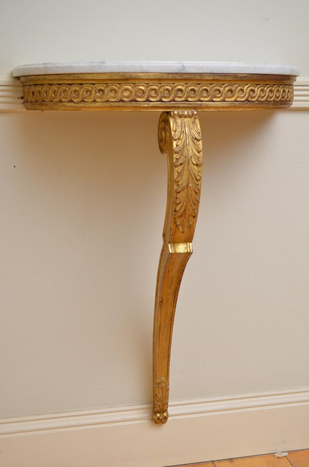 Pair of Turn of the Century Giltwood Console Tables 4