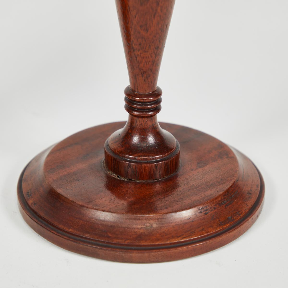 Pair of Turned Candlesticks in Mahogany For Sale at 1stDibs turned