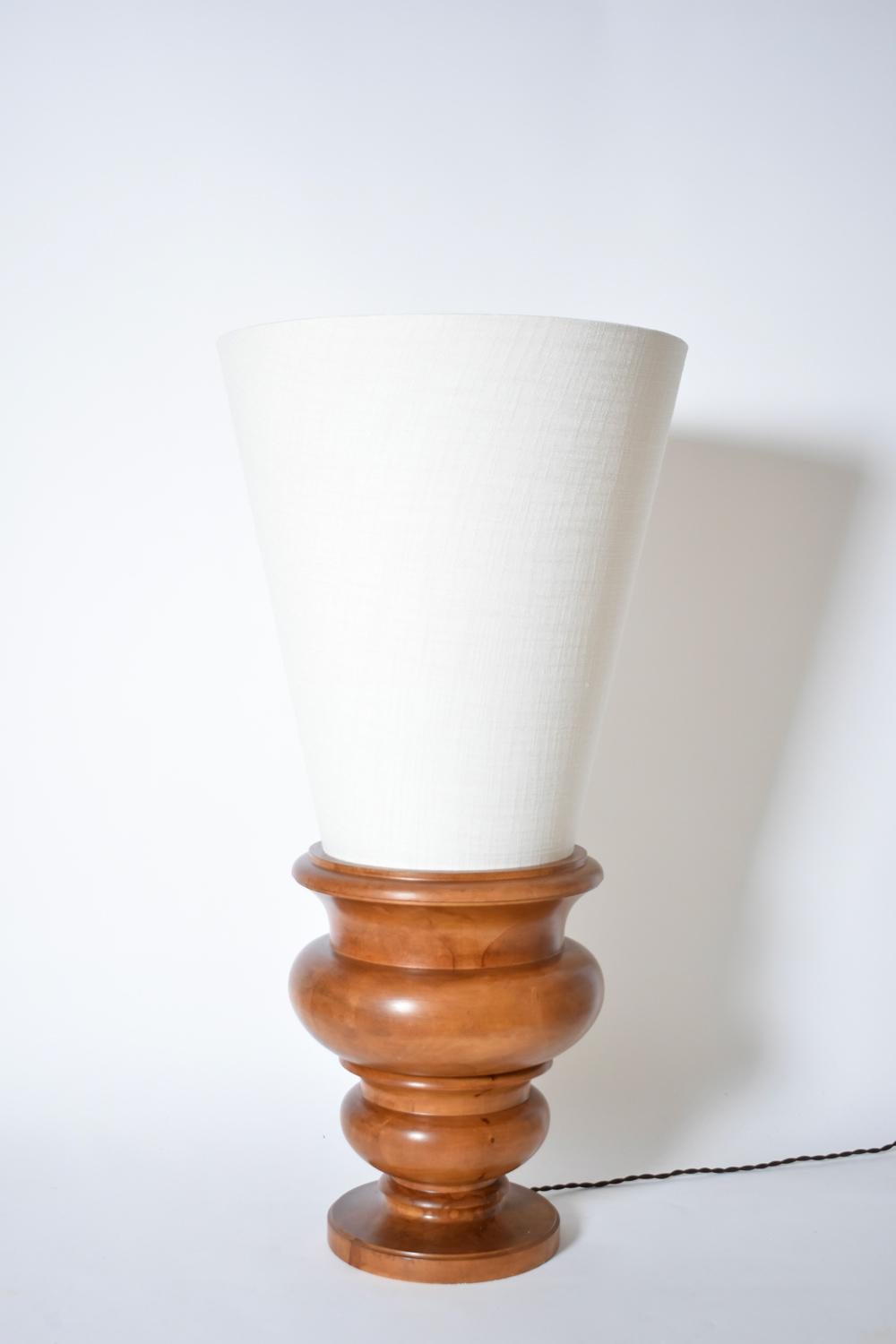 Paire de lampes en bois tourné, 1970 Excellent état - En vente à Lisboa, PT