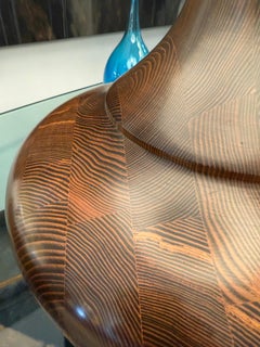 Pair of Turned Wood Oversized Table Lamps