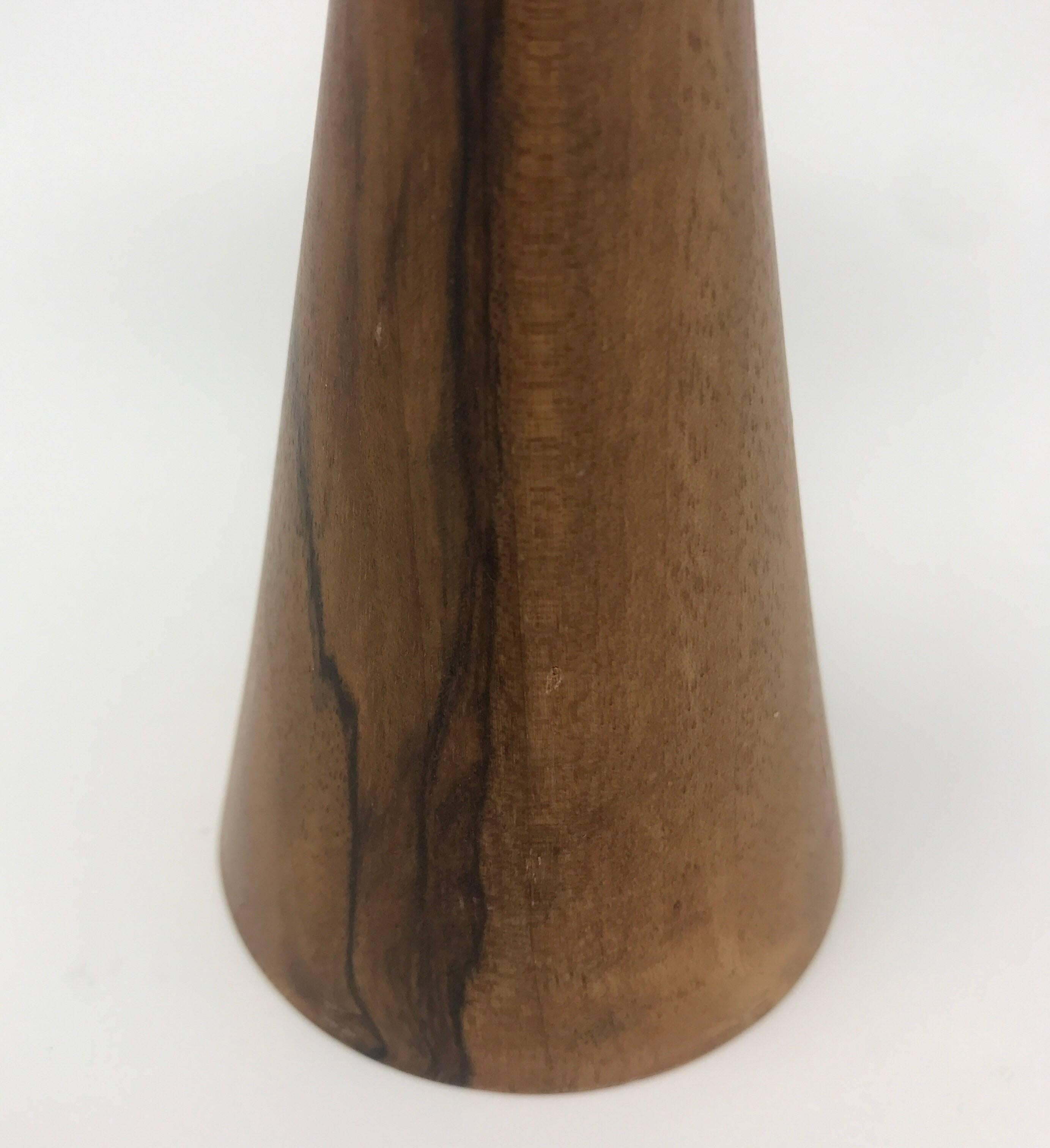 Pair of Turned Wooden Candlesticks by Lanny Lyell 3