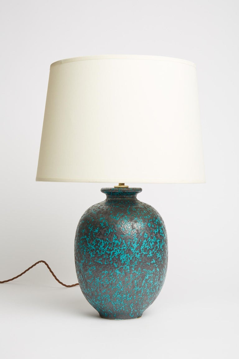 Pair of Turquoise Ceramic Table Lamps at 1stDibs | turquoise ceramic lamp