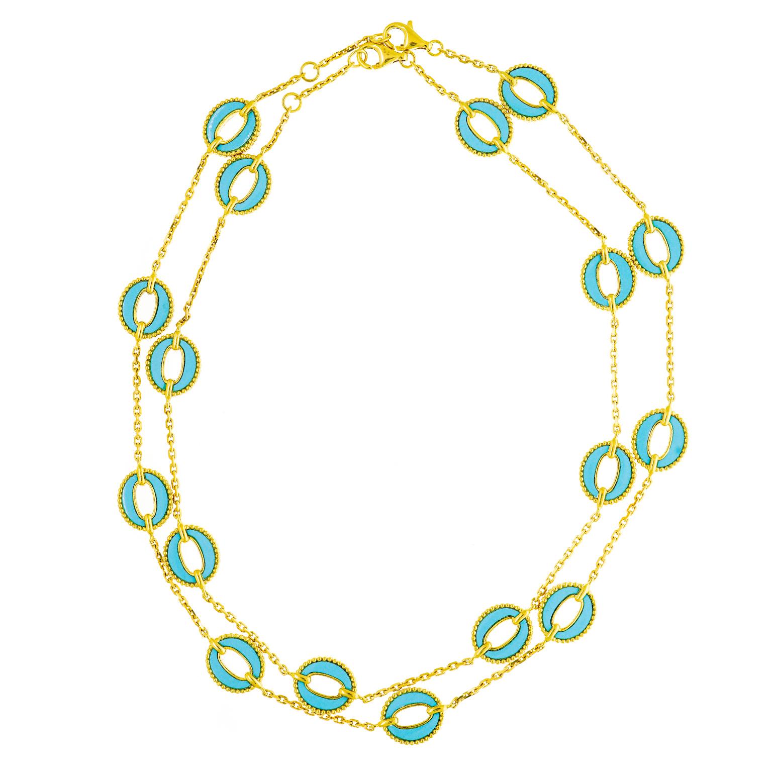 turquoise and gold necklaces