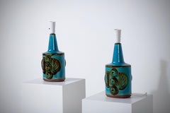 Paar türkisfarbene Søholm-Tischlampen von Einar Johansen, Dänemark, 1960er Jahre