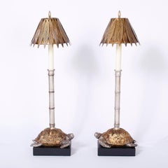 Pair of Turtle Table Lamps