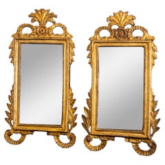 Pair of Tuscan Giltwood Wall Mirrors, Italy Late 18th Century