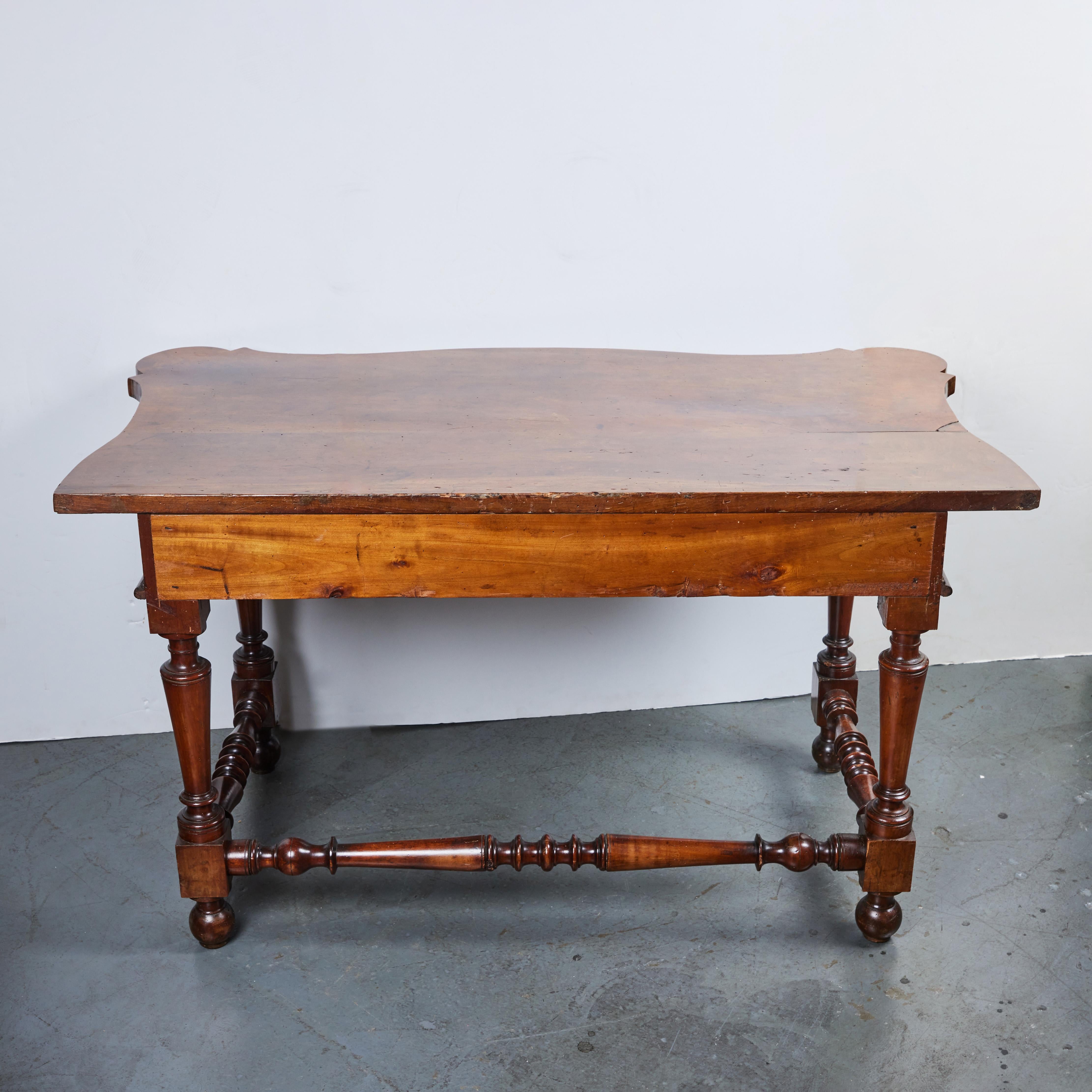 Pair of Tuscan Walnut Consoles For Sale 3