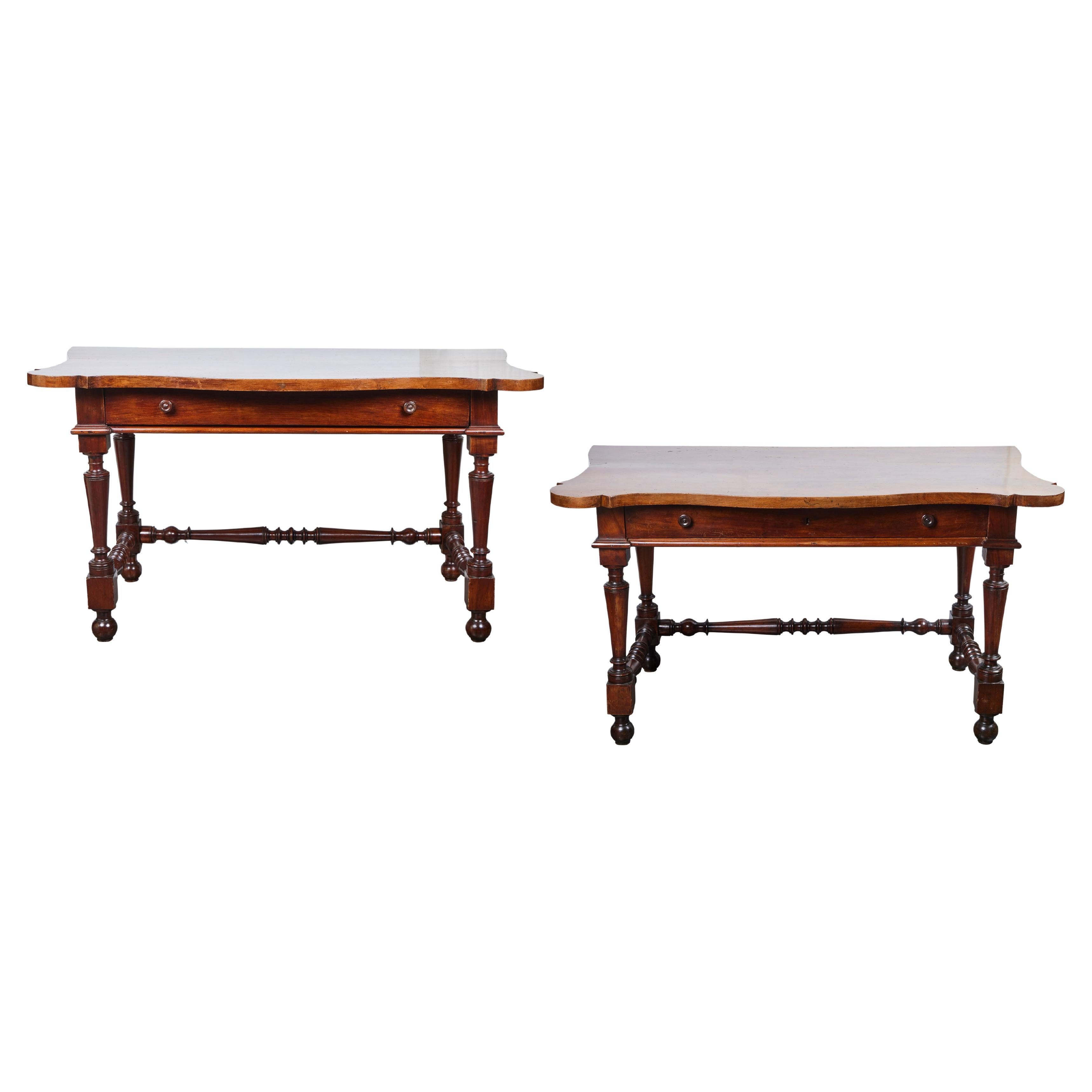 Pair of Tuscan Walnut Consoles