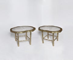 Pair of TWB Rock Crystal Quartz Cocktail Tables by Phoenix