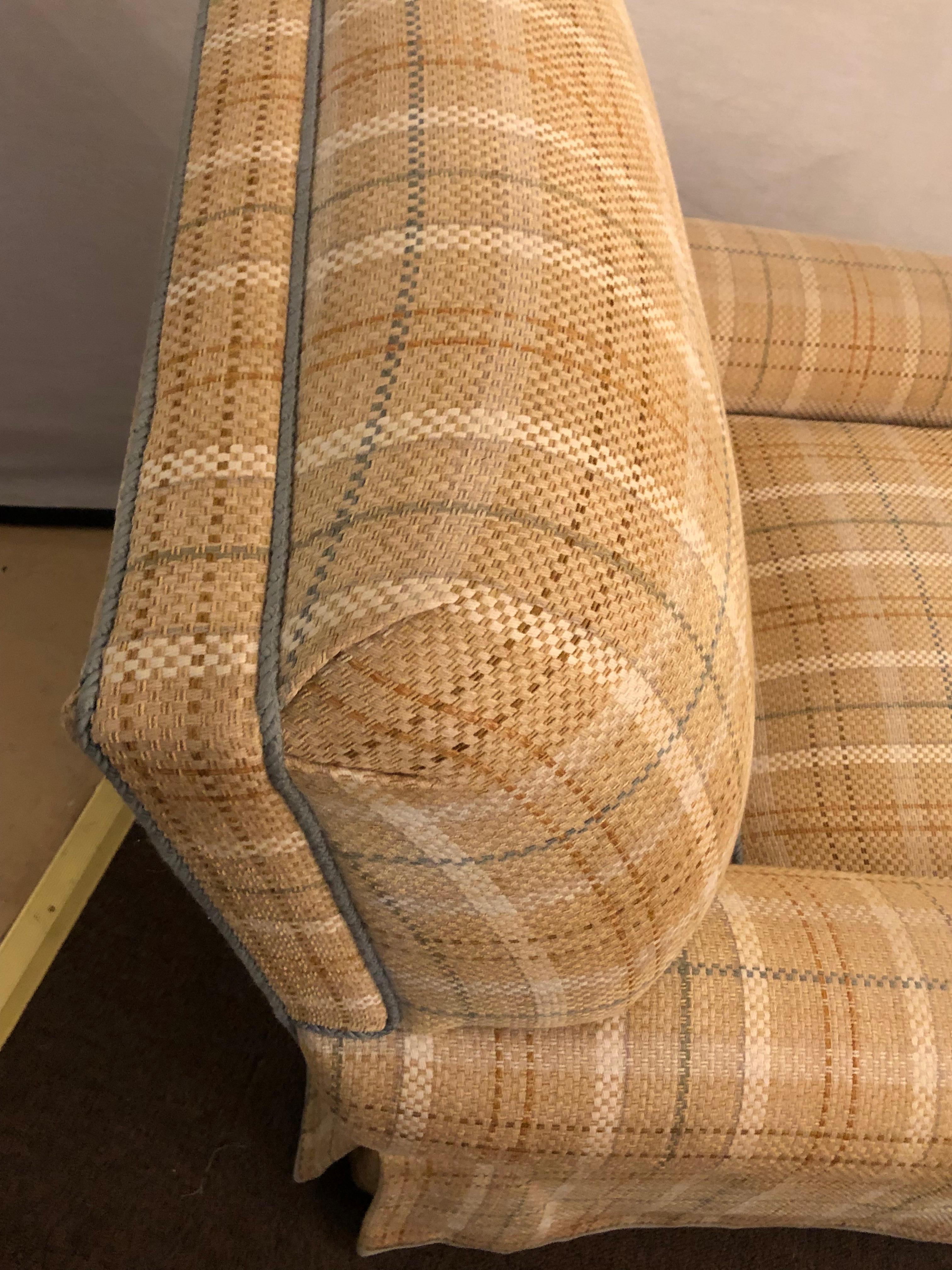 plaid lounge chair