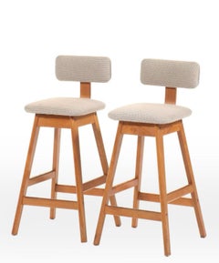 Pair of Twentieth Century Teak Barstools by Vamdrup Stolefabrik.