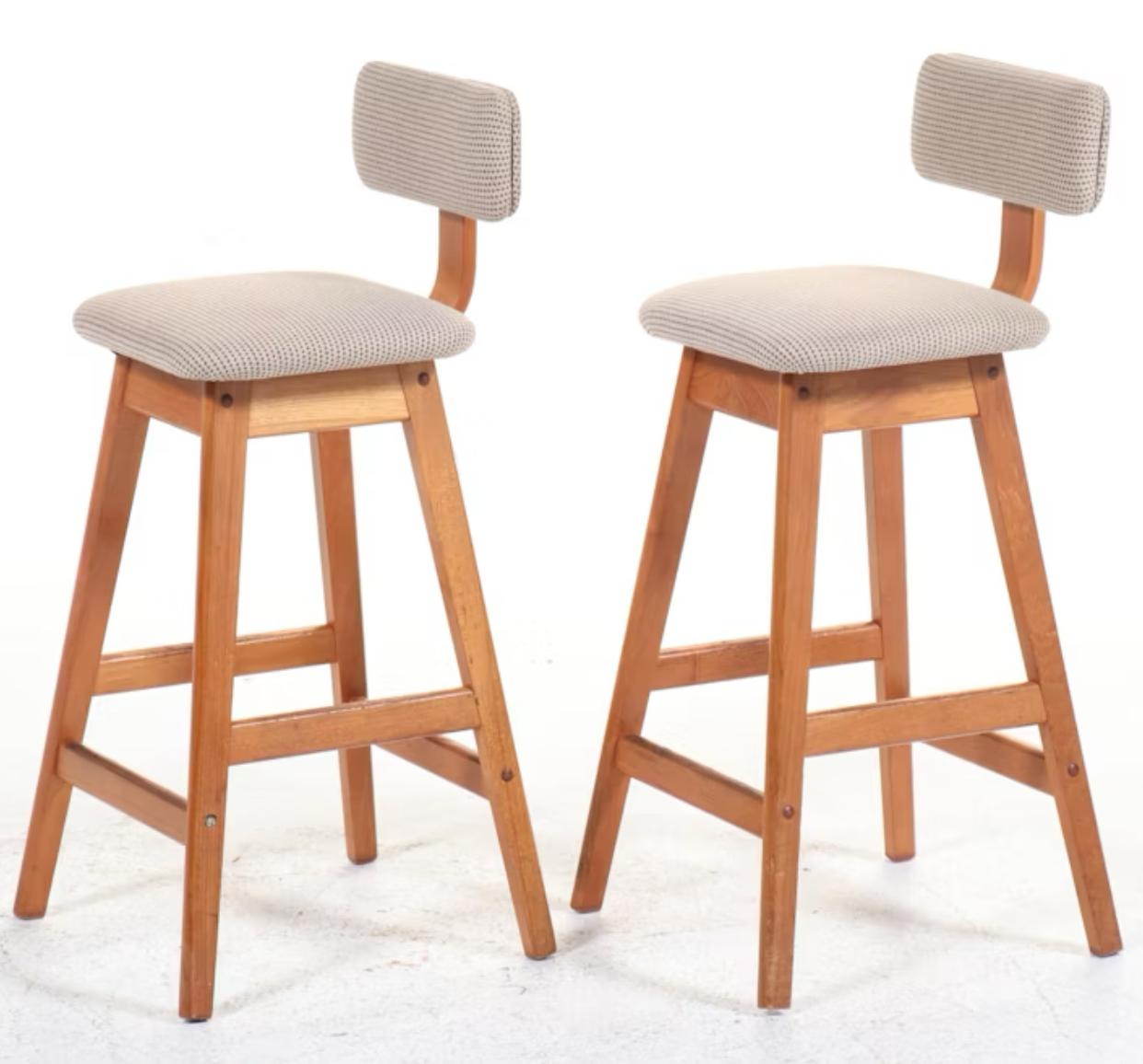 Pareja de taburetes de bar de teca del siglo XX, de Vamdrup Stolefabrik. Danés en venta
