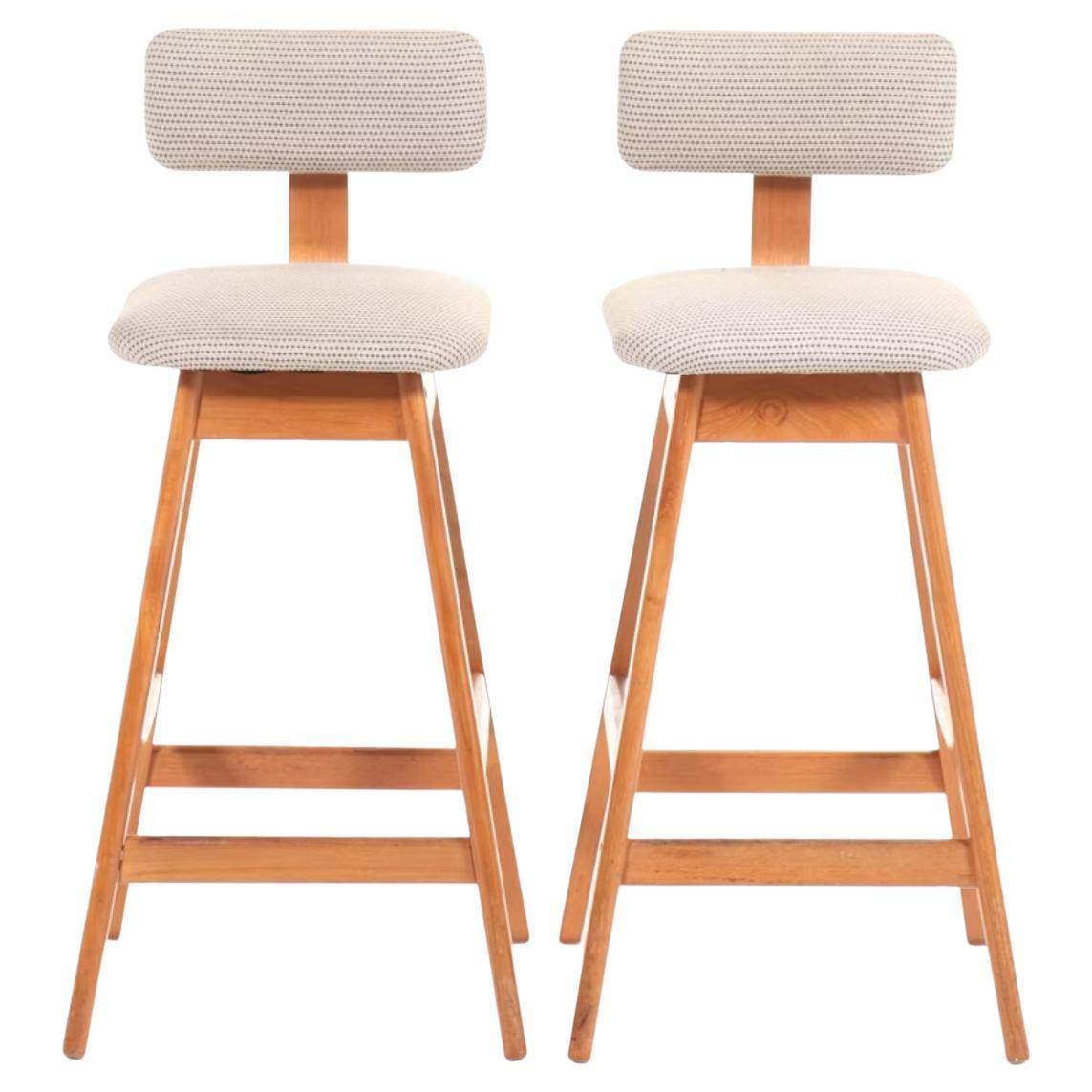 Pair of Twentieth Century Teak Barstools by Vamdrup Stolefabrik.