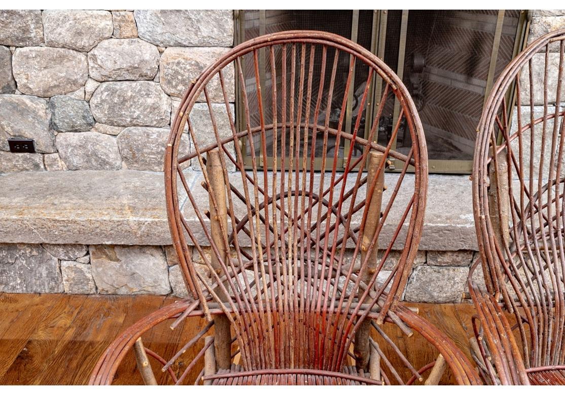 Pair Of Twig And Branch Rustic Style  Rocking Chairs For Sale 2