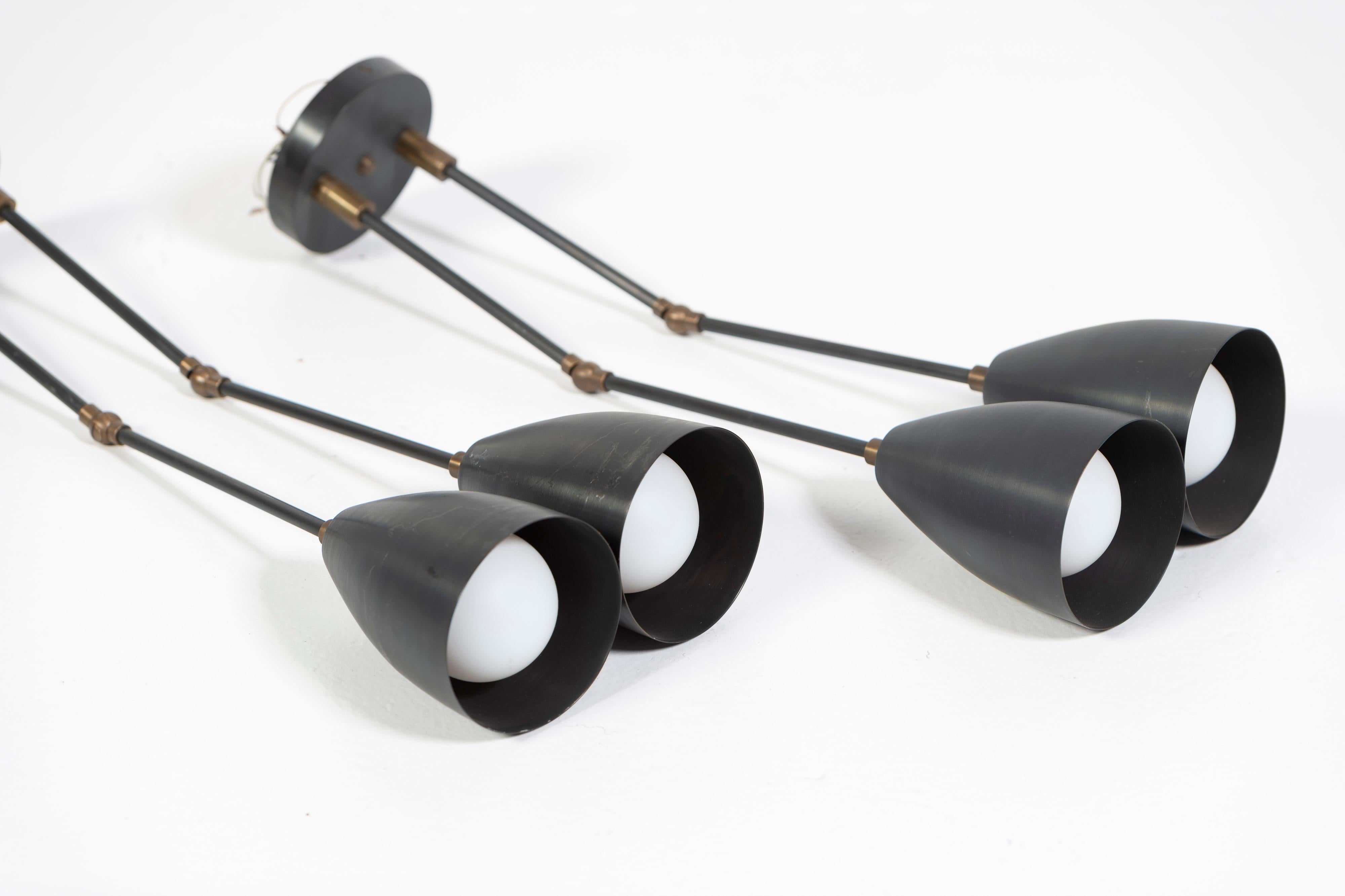Pair of Twig Downlight Blackened Brass Wall Fixtures, APPARATUS, 2000s, US 4