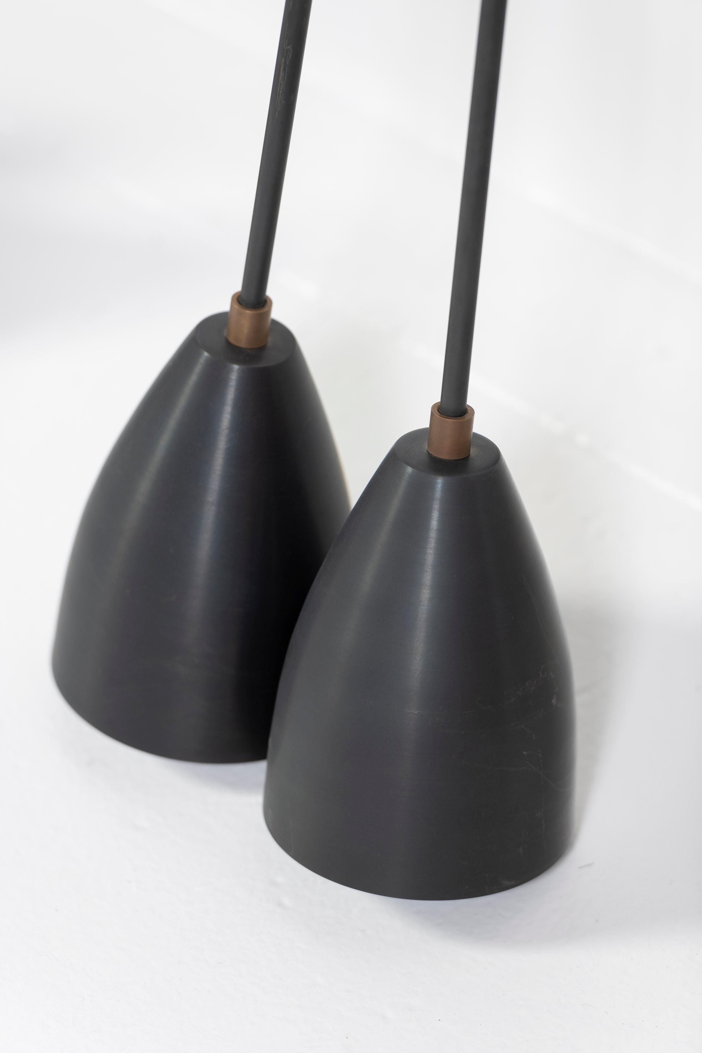 Pair of Twig Downlight Blackened Brass Wall Fixtures, APPARATUS, 2000s, US 1