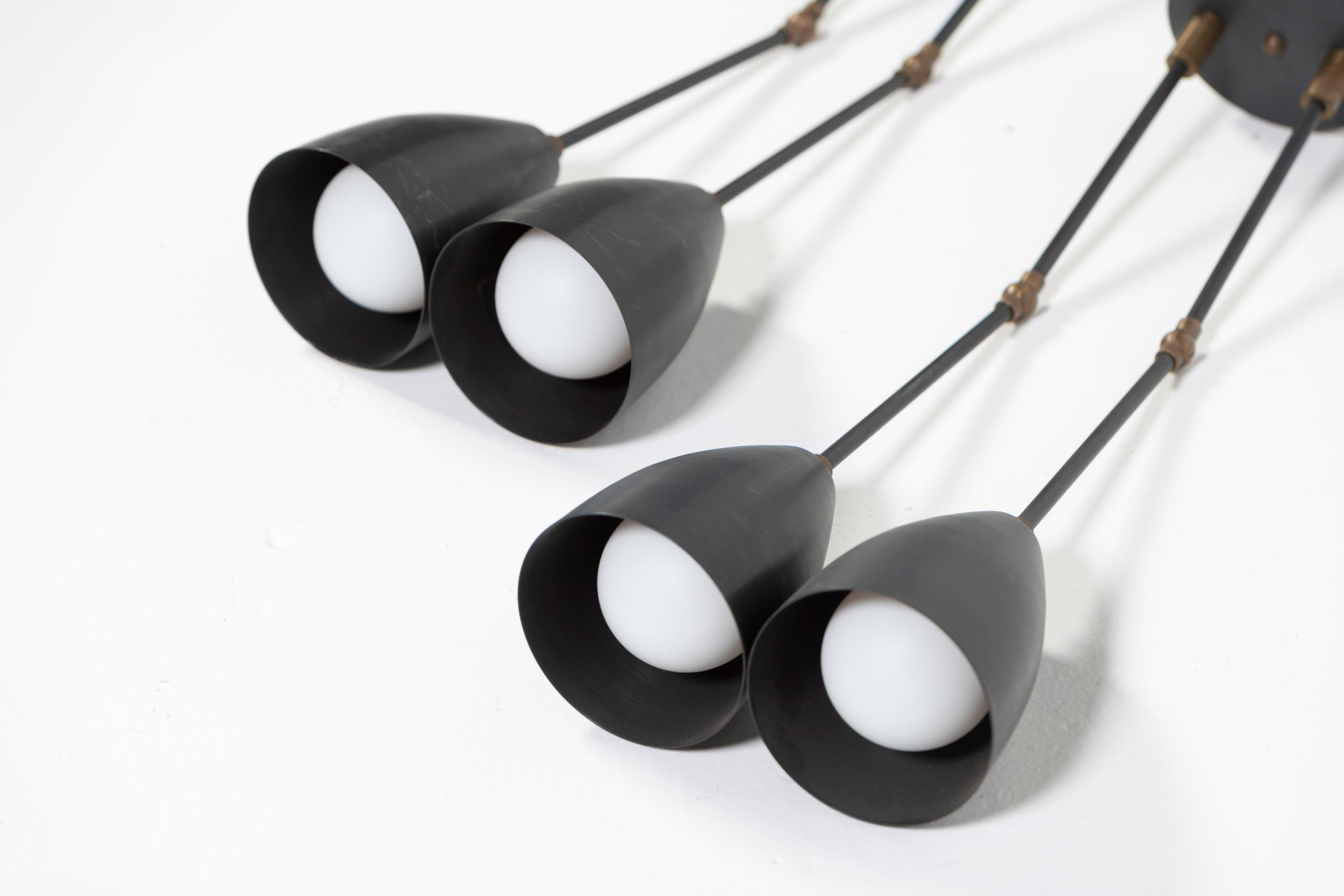 Pair of Twig Downlight Blackened Brass Wall Fixtures, APPARATUS, 2000s, US 3