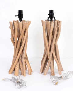 Pair Of Twig Lamps