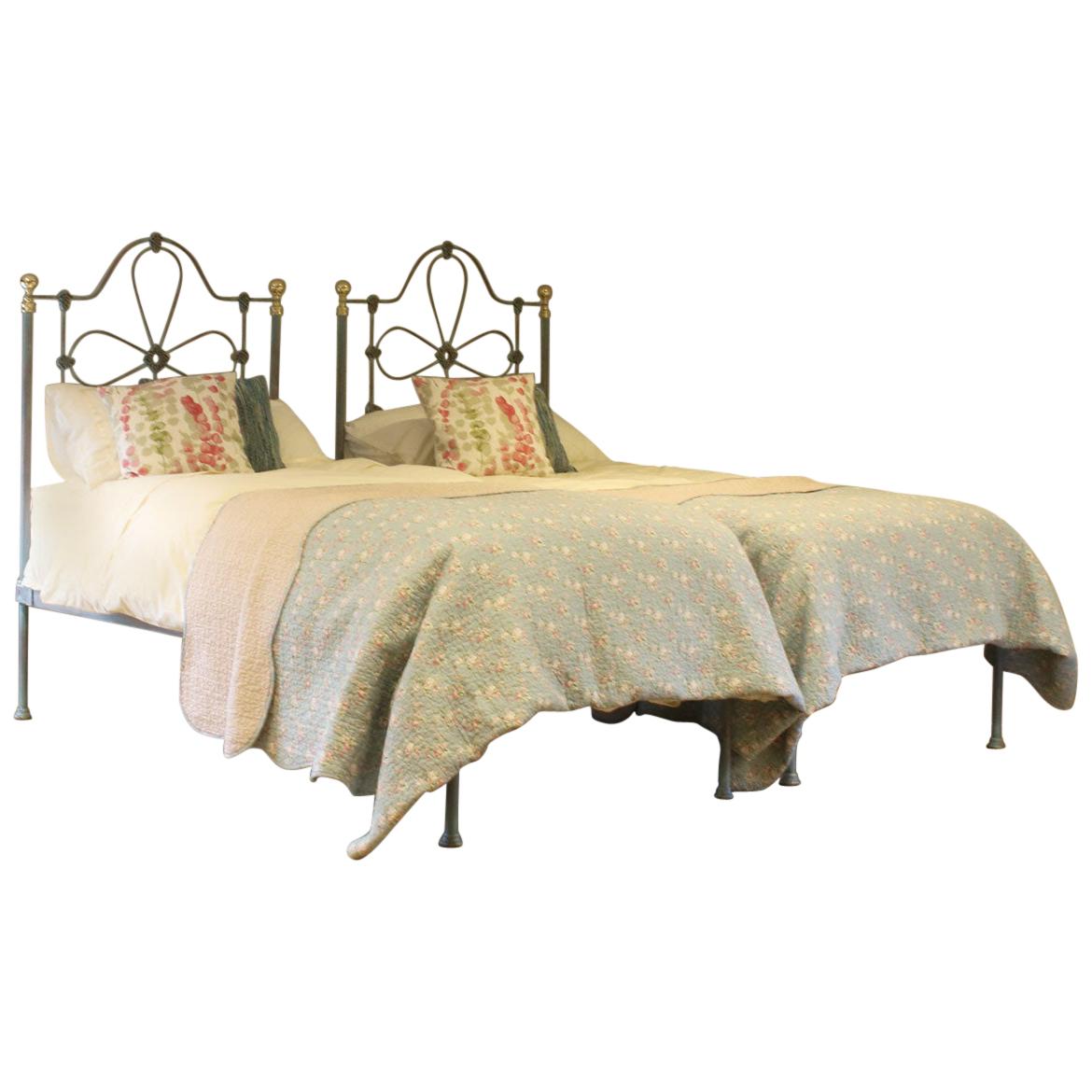 Twin Pair of Cast Iron Platform Beds MU35 at 1stDibs