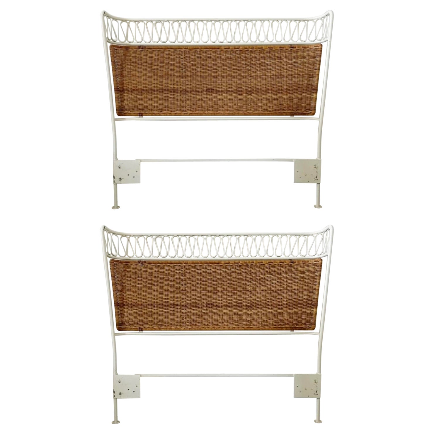 Pair of Twin Headboards by John Salterini, Circa 1950, Made in Italy