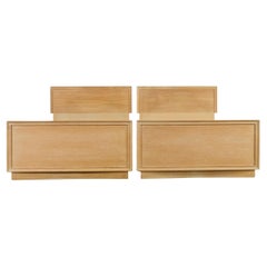 Pair of Twin Scandanivian Modern Style Cerused Oak Beds Pair of Twin Scandanivian Modern Style Cerused Oak Beds