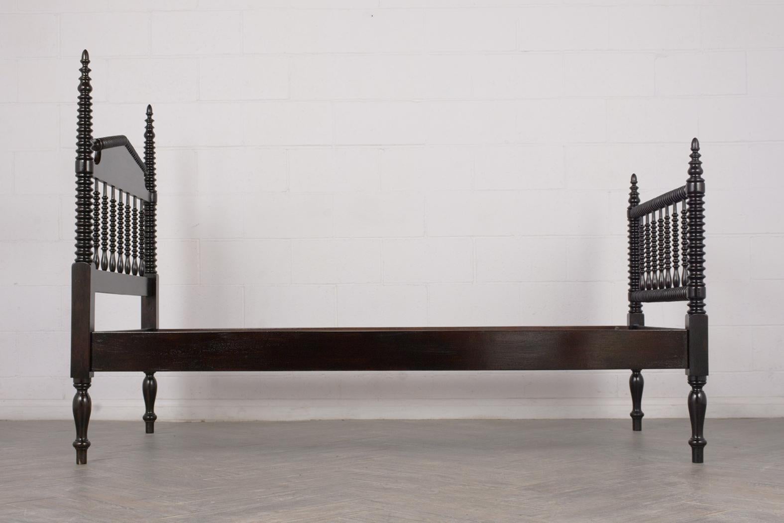 Pair of Twin Size Beds Regency Style with Ebonized Finish, circa 1900s 5