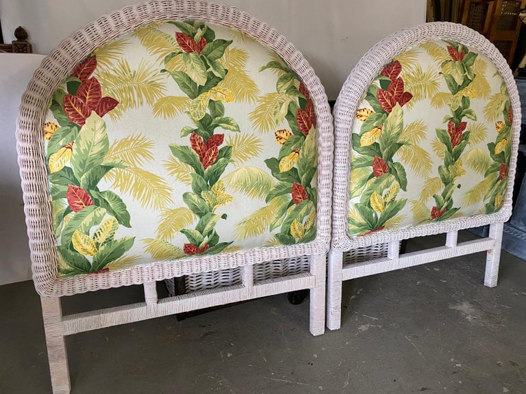 Pair of Twin Size Wicker Headboards For Sale at 1stDibs