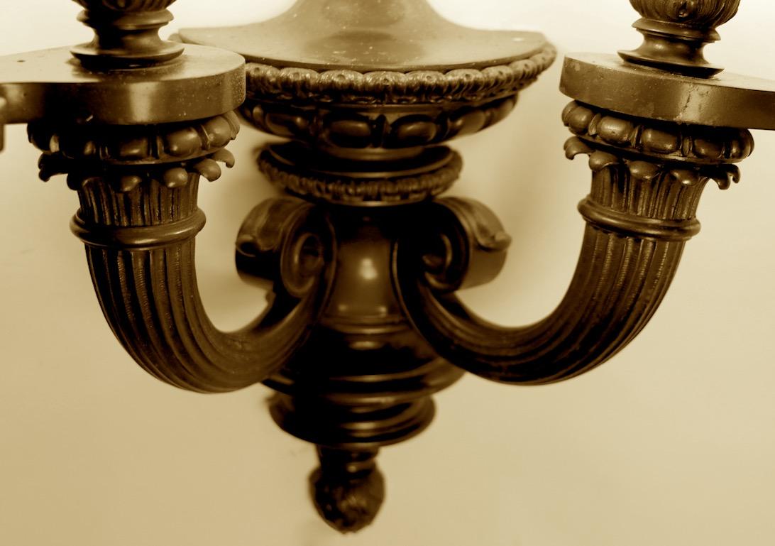 Pair of Two-Arm Architectural Scale Sconces in the Beaux Art Style 3