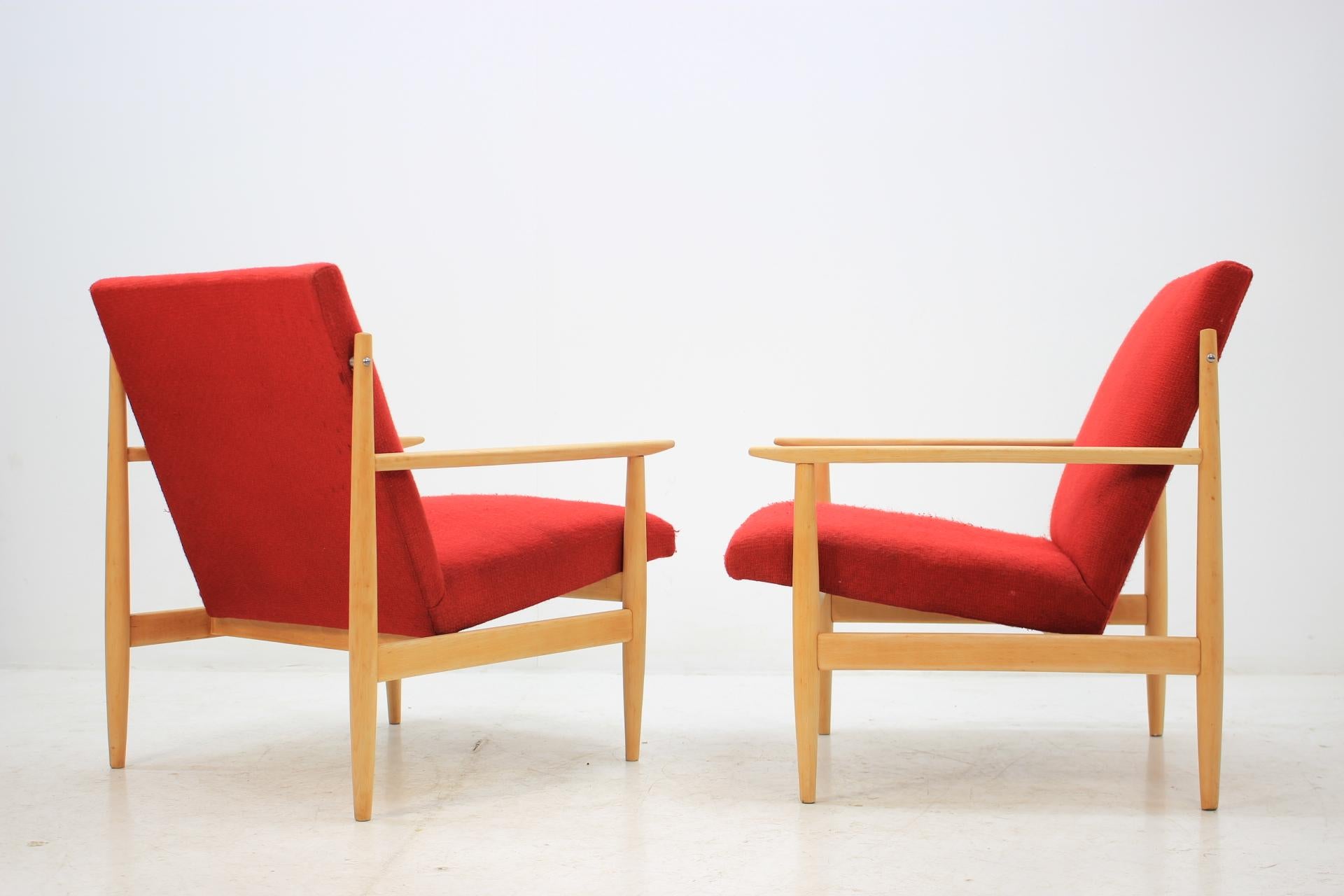 Pair of Two Armchairs, 1960s In Good Condition For Sale In Praha, CZ