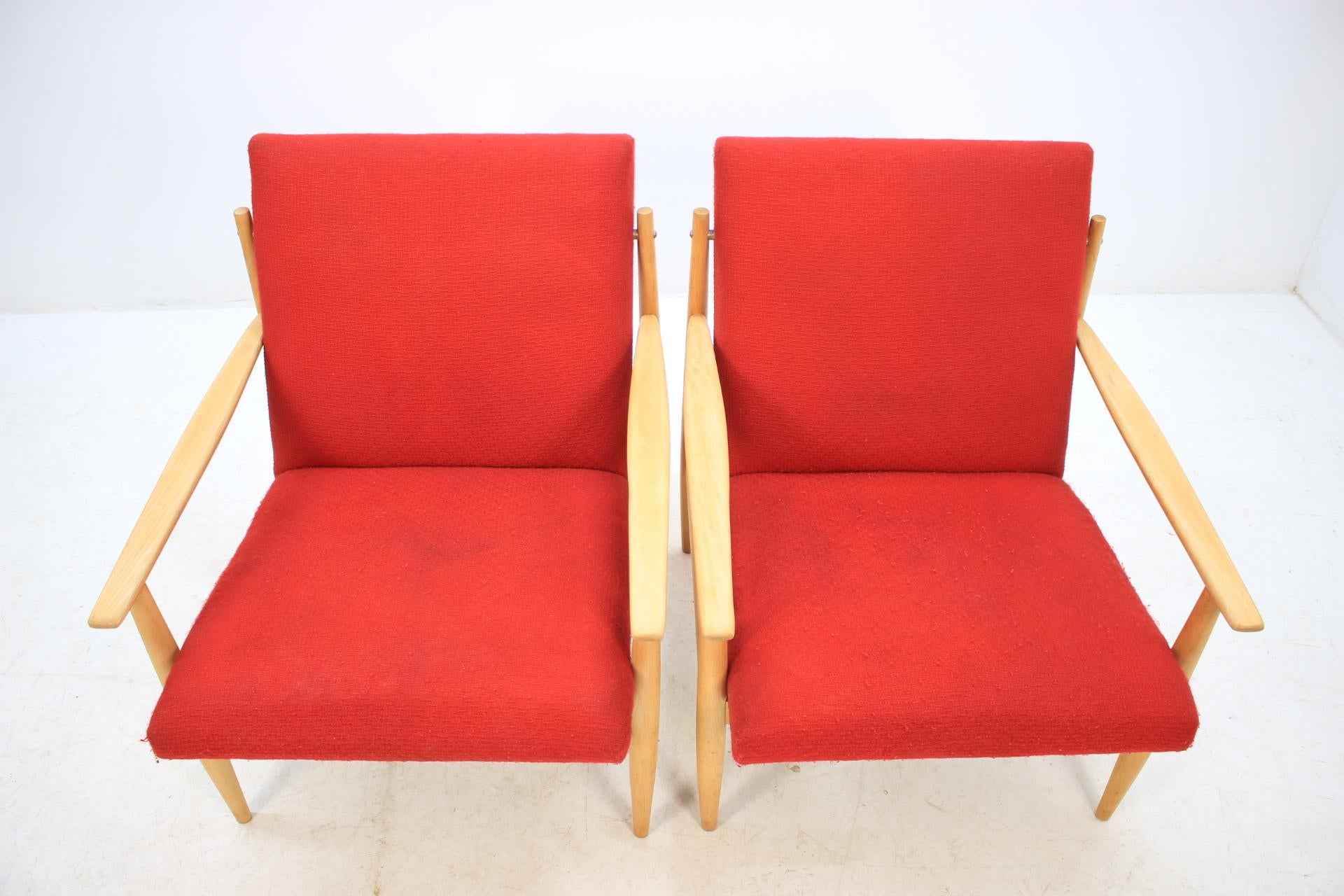 Paire de deux fauteuils, 1960 en vente 1