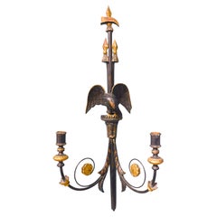 Pair of Two Candle Federalist Style Wall Sconces