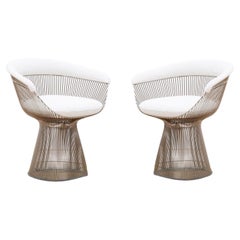 Retro Pair Of Two Chairs Designed By Warren Platner, 1960's