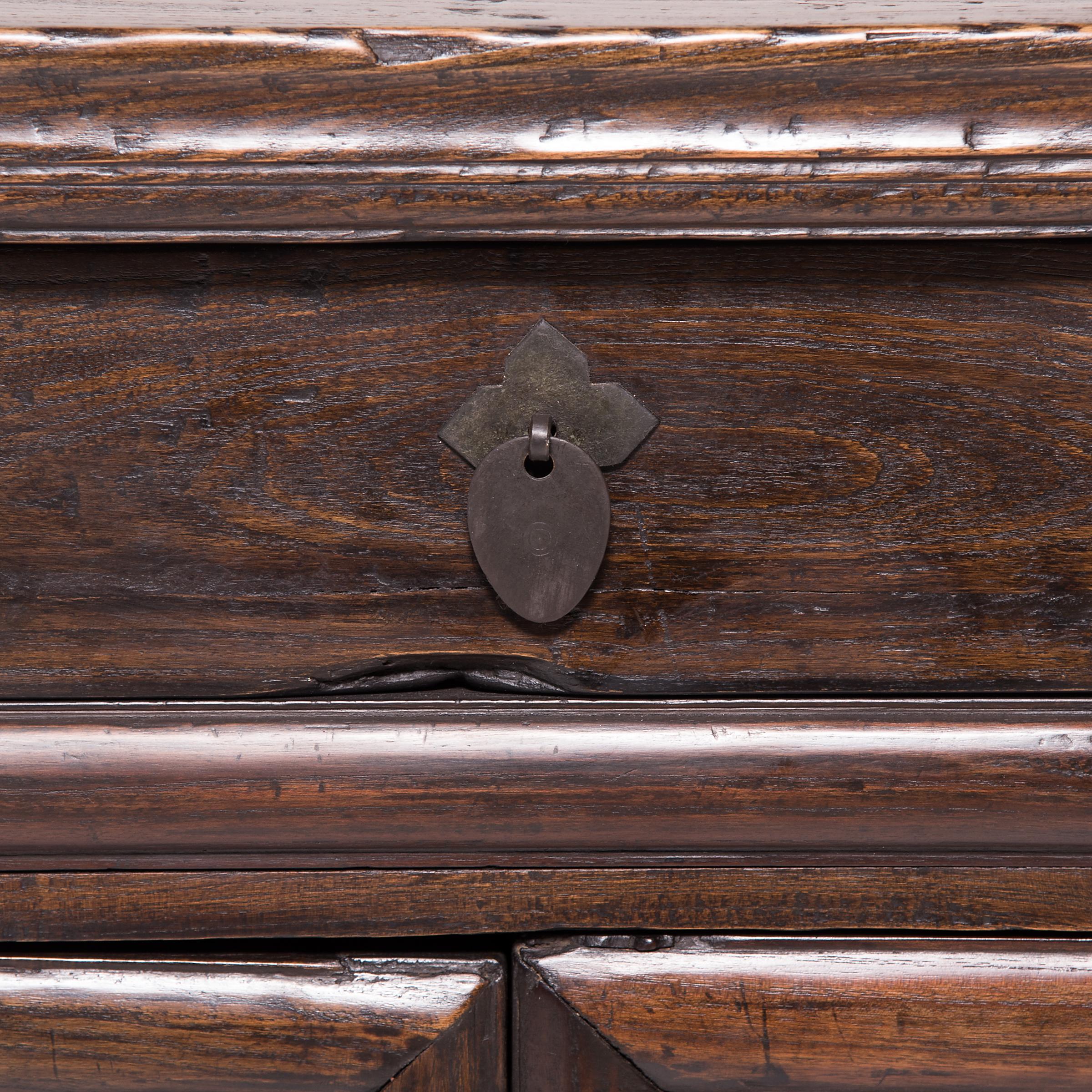 Pair of Chinese Two-Door Chestnut Cabinets, c. 1850 4