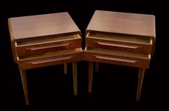 Pair of Two-Drawer Teak Bedside Tables by Johannes Andersen for CFC Silkeborg