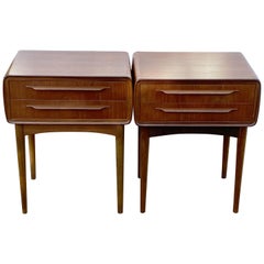 Pair of Two-Drawer Teak Bedside Tables by Johannes Andersen for CFC Silkeborg