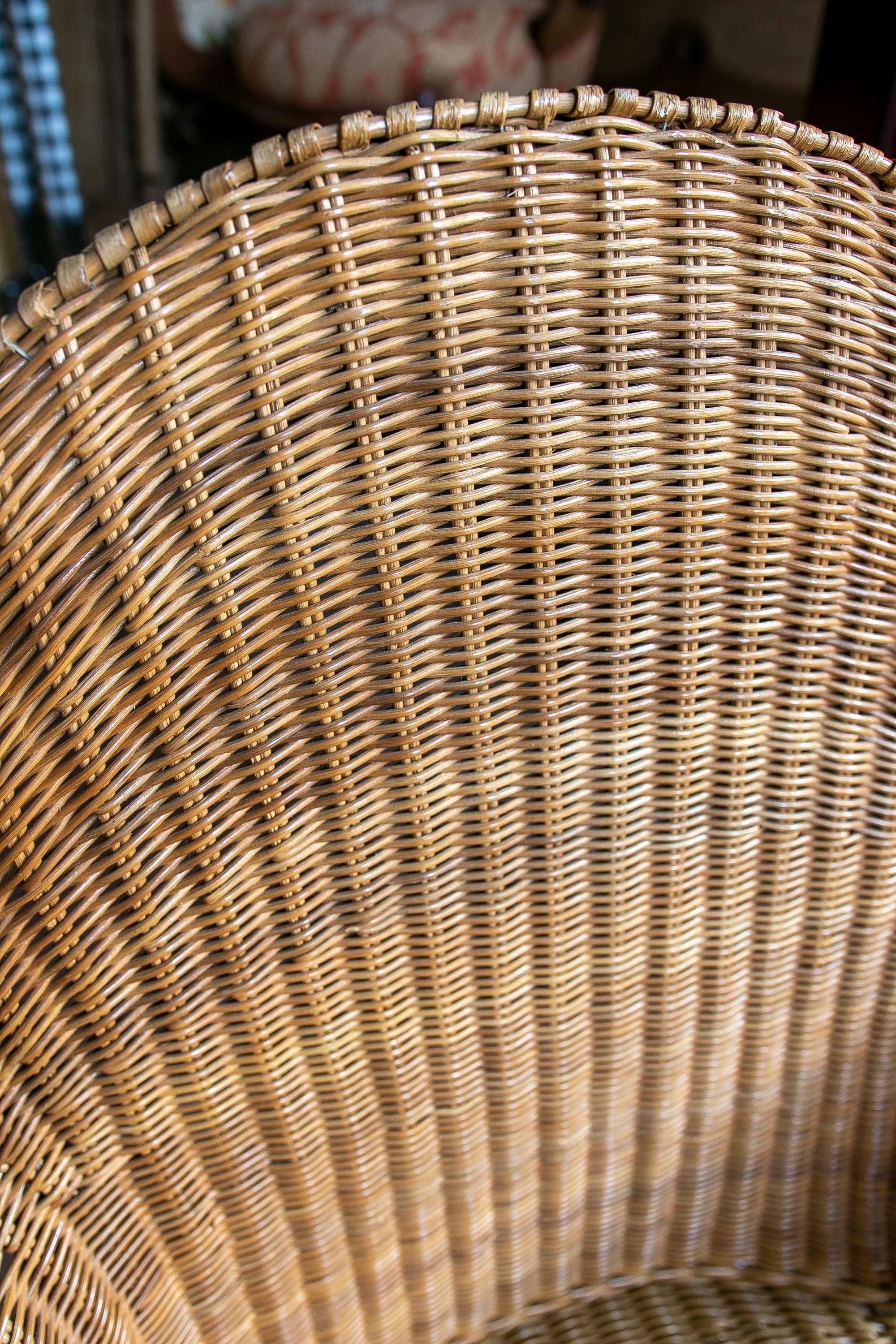 Pair of Two Fabulous Bamboo and Wicker Design Armchairs  For Sale 6