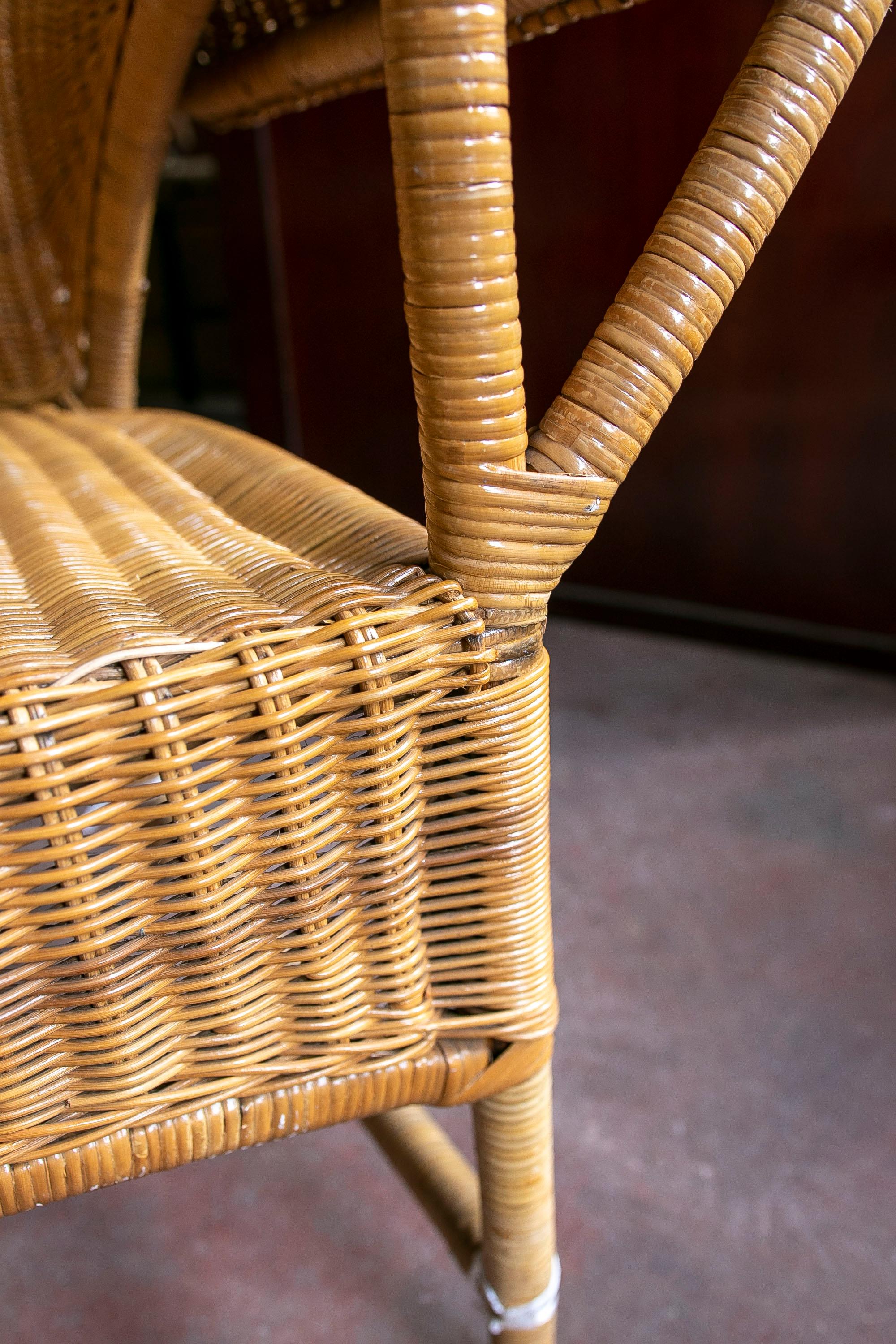 Pair of Two Fabulous Bamboo and Wicker Design Armchairs  For Sale 10