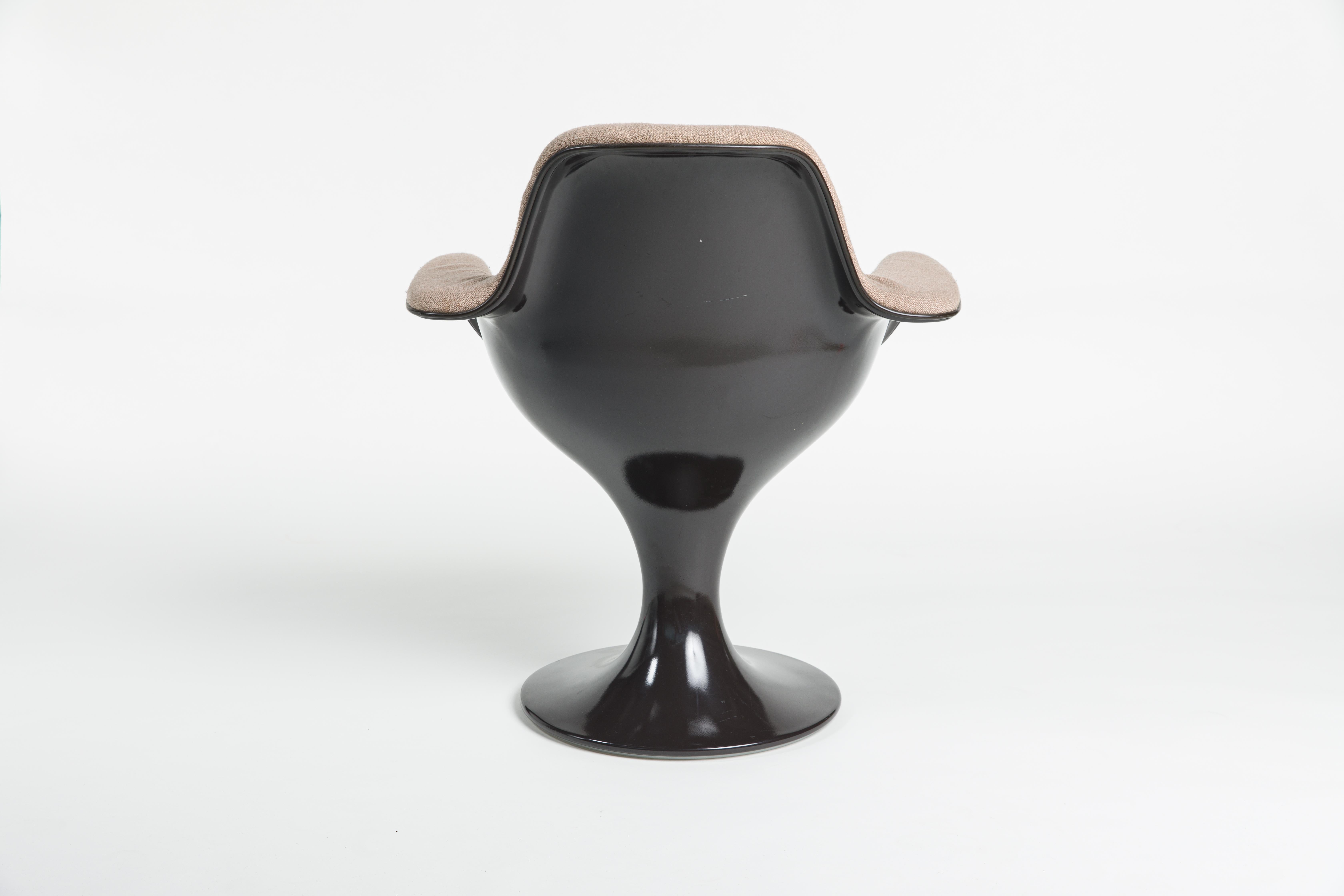 Paar Farner & Grunder Sessel Orbit für Herman Miller Chair 2x Braun (Kunststoff)