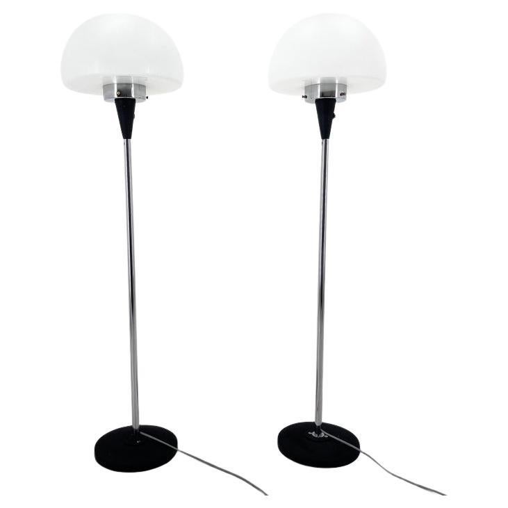 Pair of Two Floor Lamps by Jaroslav Bejvl for Lidokov, 1960s For Sale