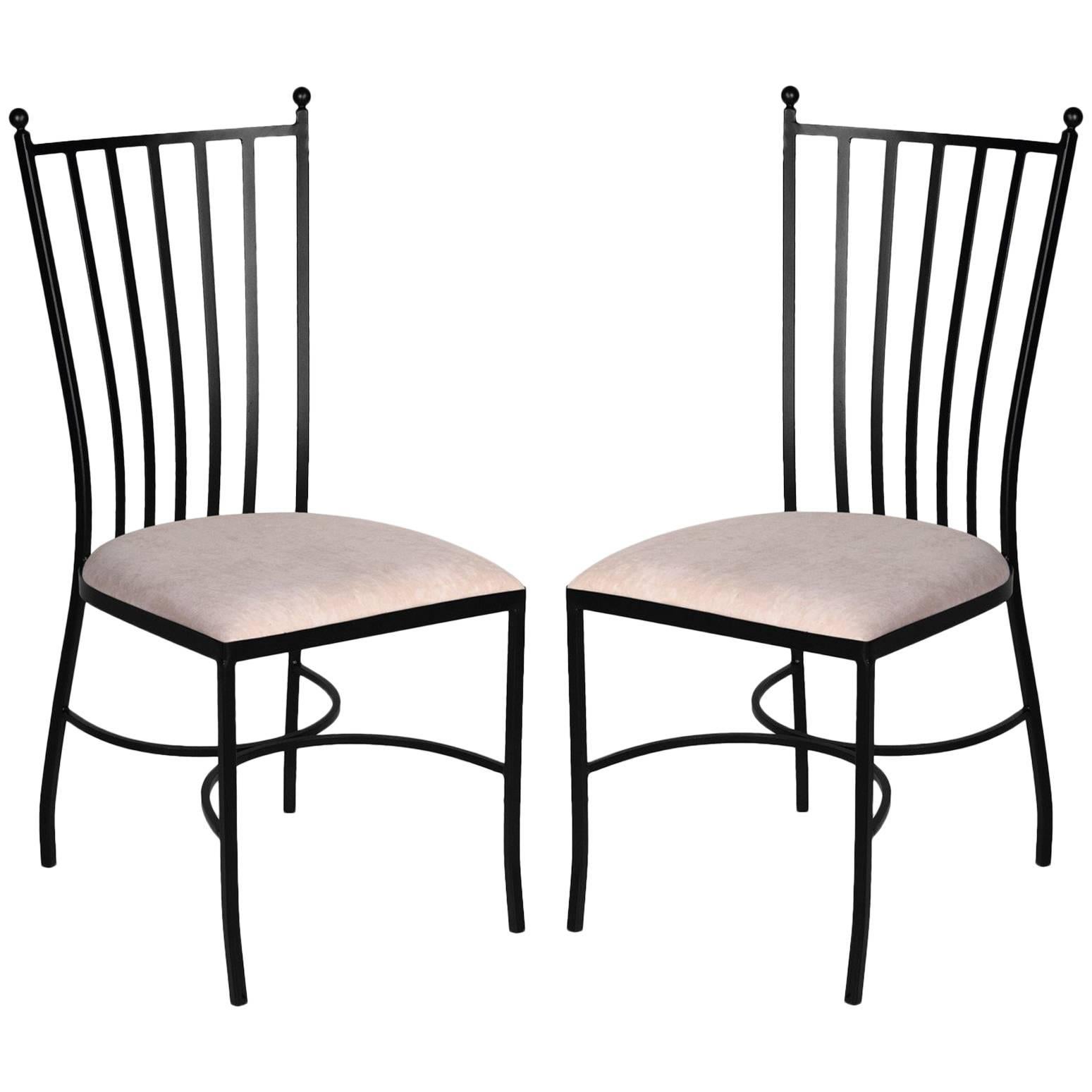 Garden Chairs in Wrought Iron. Indoor & Outdoor For Sale