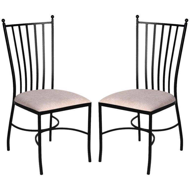 Garden Chairs in Wrought Iron. Indoor & Outdoor For Sale