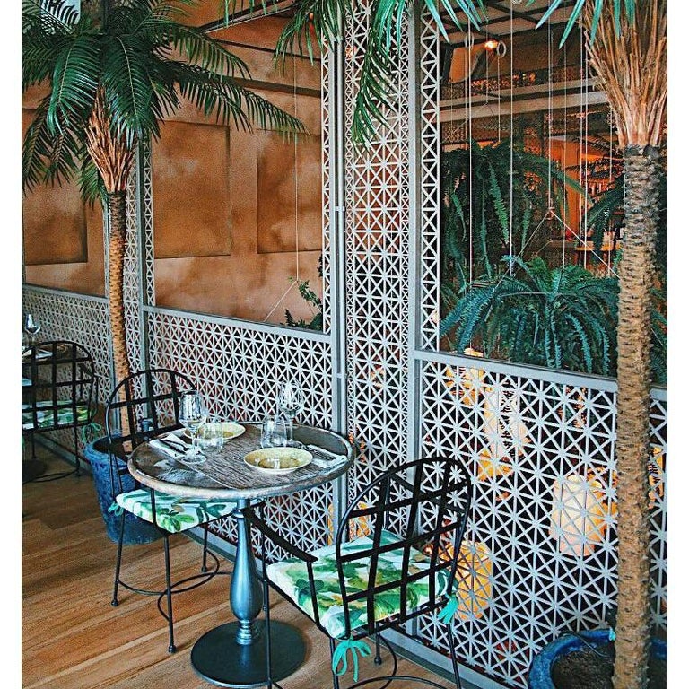 Garden Or Dinning Armchairs in Black Wrought Iron. Indoor & Outdoor For Sale 9