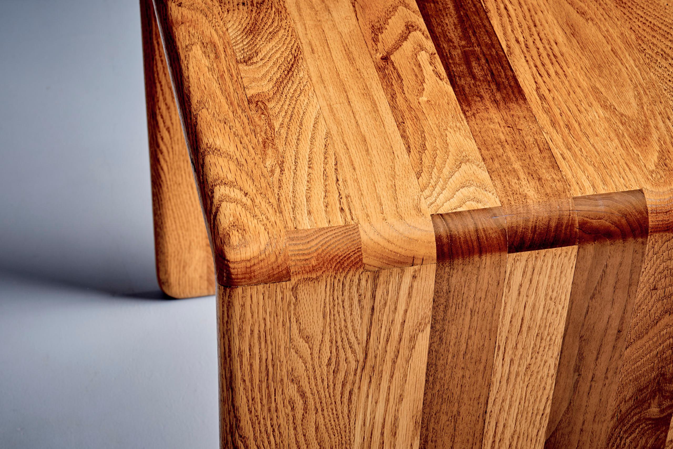 Bois Paire de deux tabourets en bois à ruban de James Rannefeld, États-Unis en vente