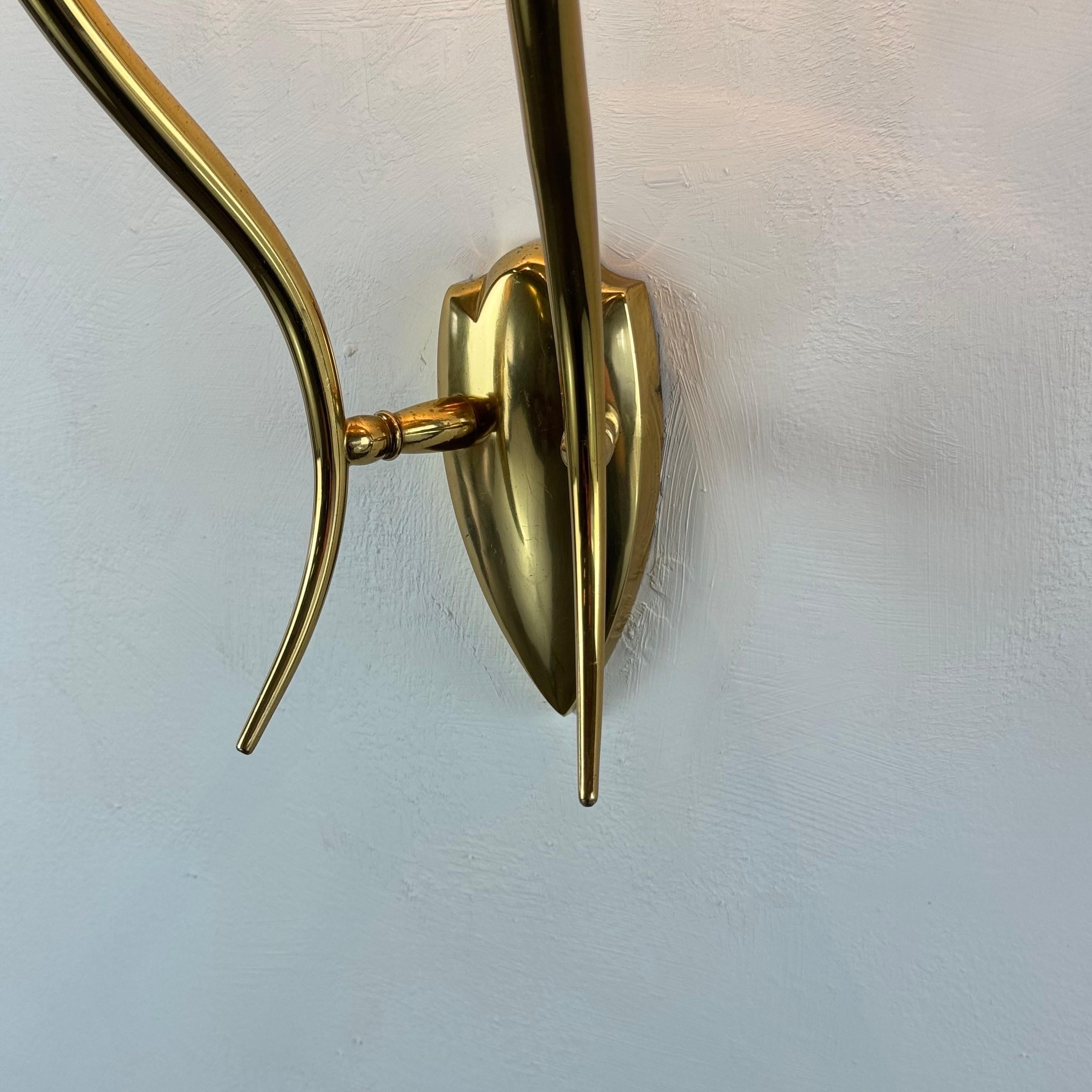 Paire d'appliques murales à deux lumières par Oscar Torlasco pour Lumi Milano, Italie, années 1950 en vente 2