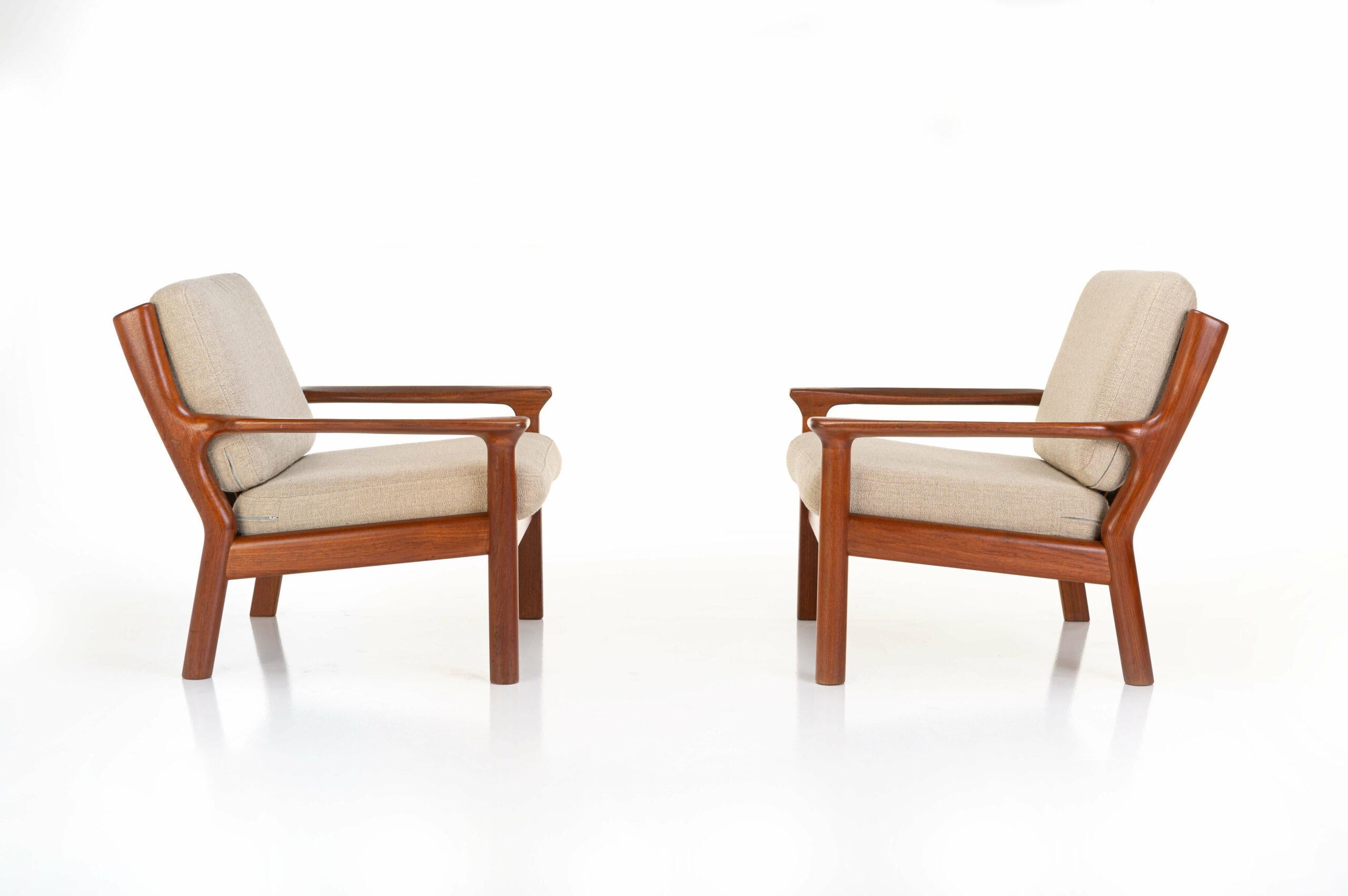 Pair of Two Lounge Chairs by Glostrup Møbelfabrik, Denmark 1960s In Good Condition In Ranst, VAN