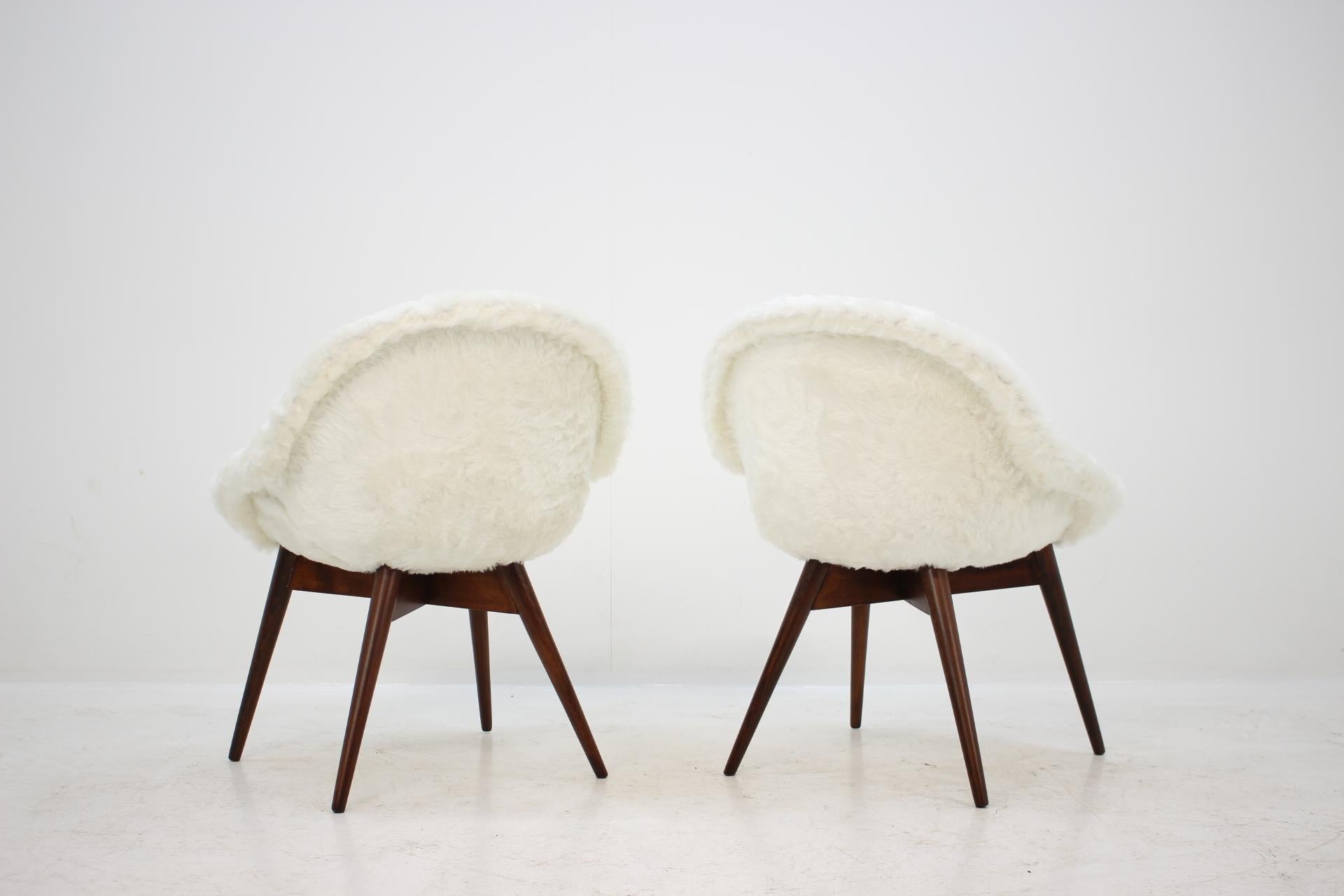 Czech Pair of Two Lounge Chairs by Miroslav Navratil, 1960s For Sale
