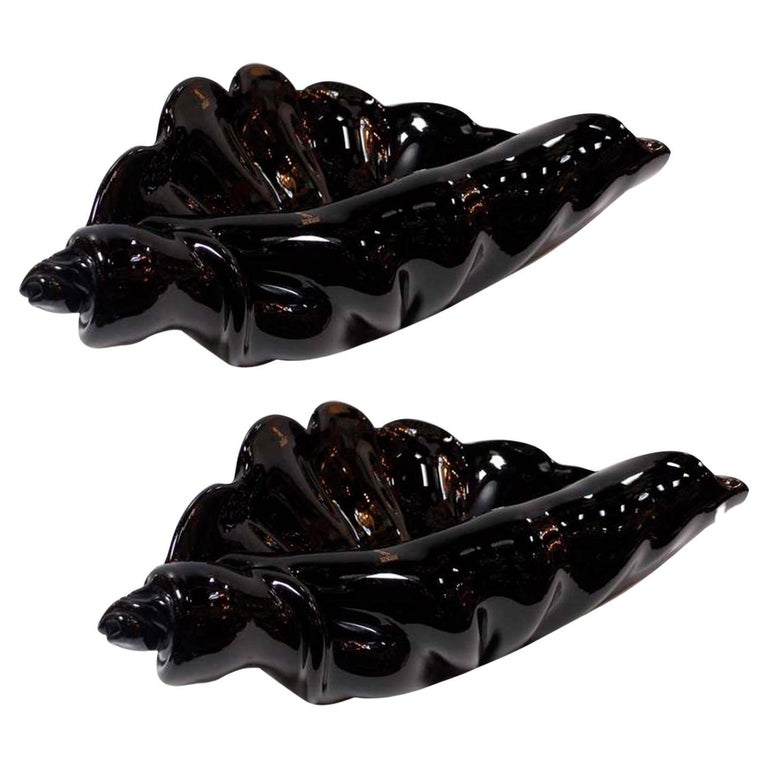 Pair of Two Luxury Glass Murano Shell For Sale at 1stDibs