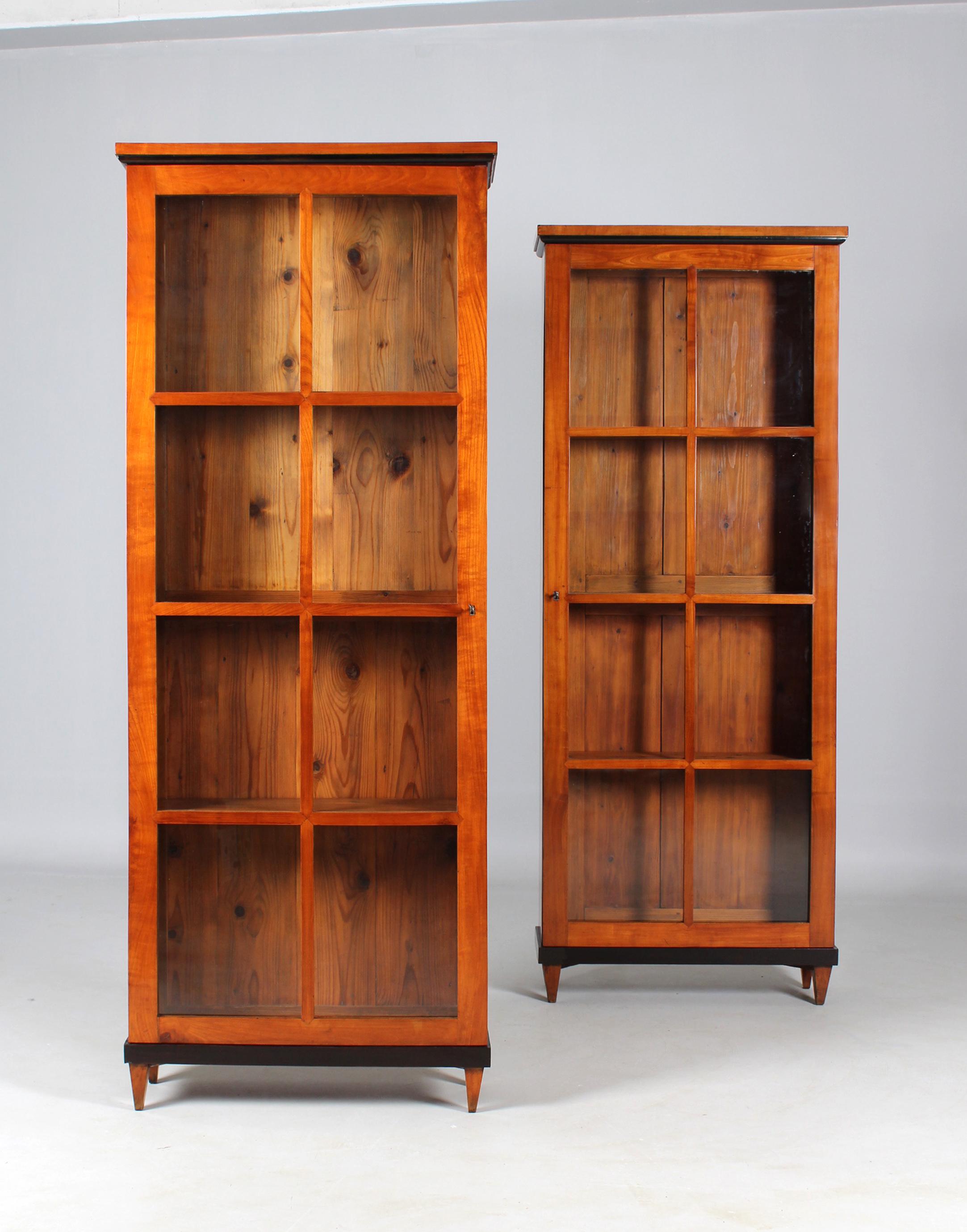 Pair Of Two Matching Biedermeier Bookcases, Cherrywood, Southern Germany, c 1820 6