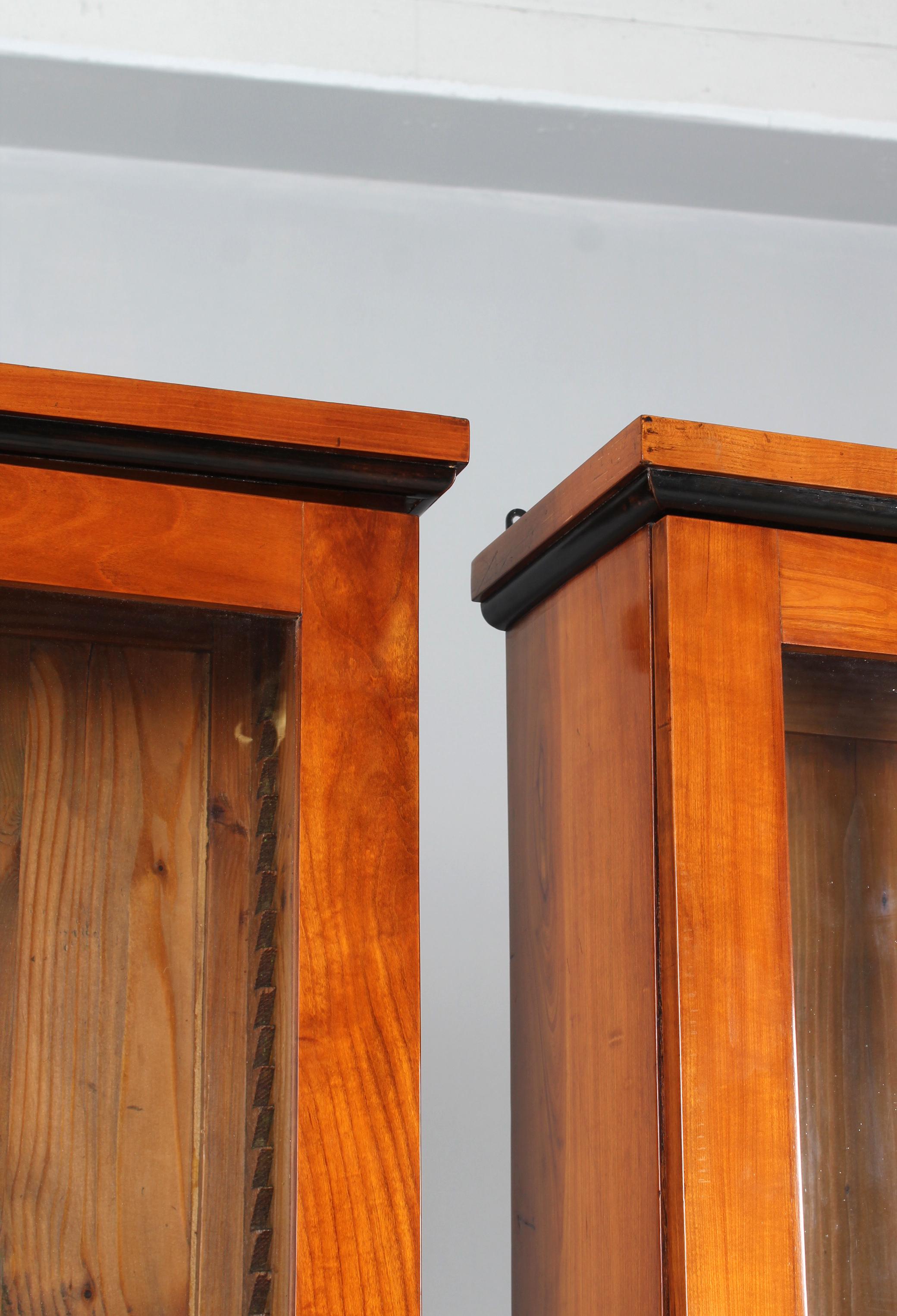 Pair Of Two Matching Biedermeier Bookcases, Cherrywood, Southern Germany, c 1820 2
