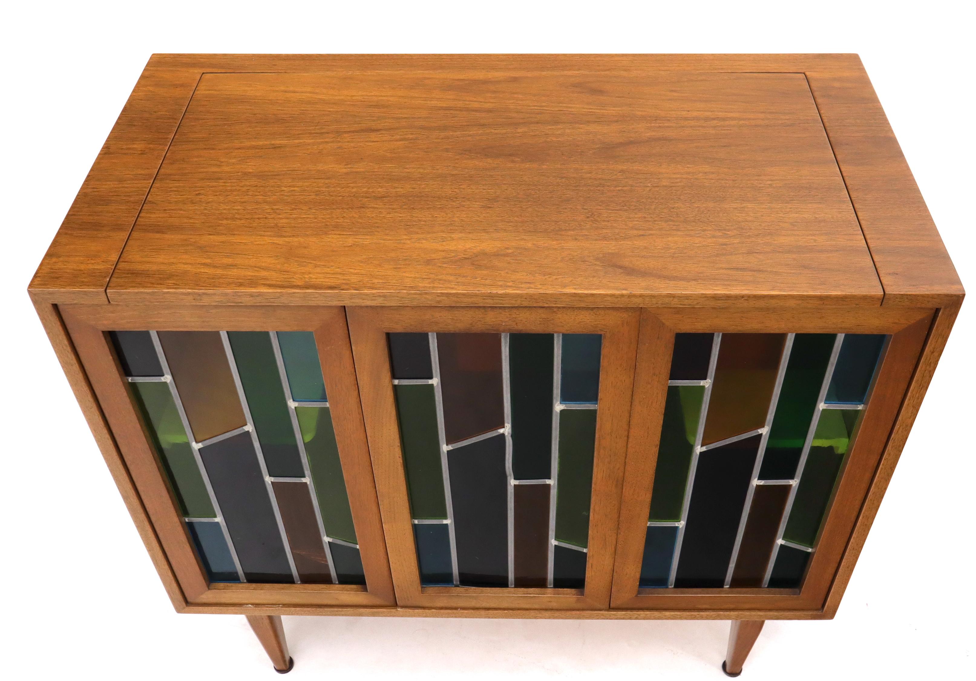 stained glass storage cabinet